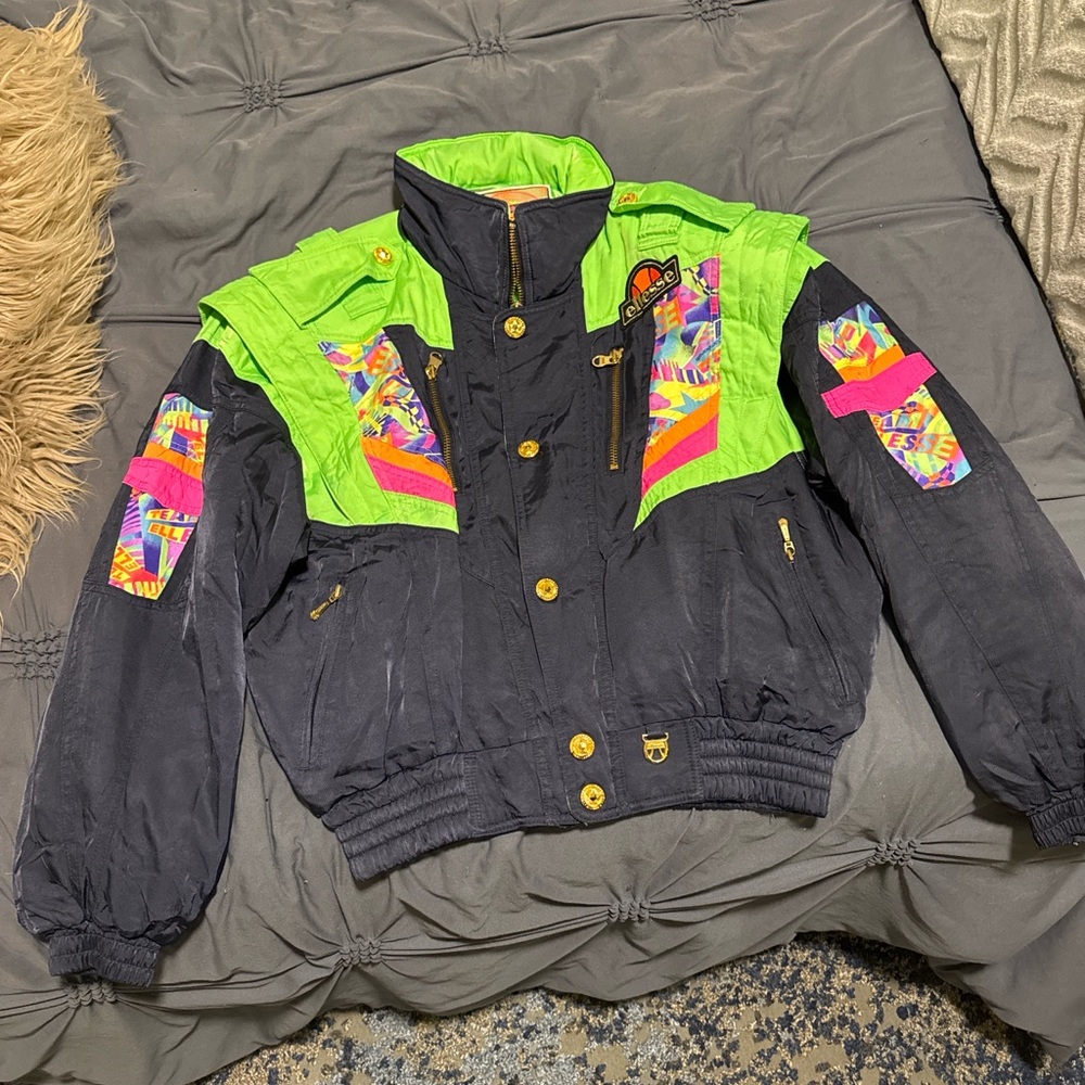🔥SALE🔥 Vintage 90s Ellesse multicolour ski jacket